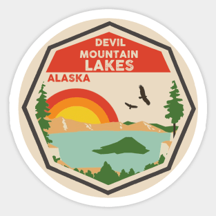 Devil Mountain Lakes Alaska Sticker